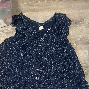 Denim & Supply Ralph Lauren Dark Blue Patterned Blouse